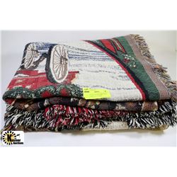 BUDWEISER WOVEN CHRISTMAS WALL TAPESTRY 73"X52"