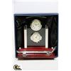 Image 1 : DESK PEN HOLDER WITH CLOCK & THERMOMETER