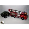 Image 1 : TOY FIRETRUCK & HUMVEE