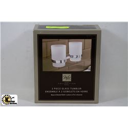 HOTEL COLLECTION 2 PC GLASS TUMBLER SET