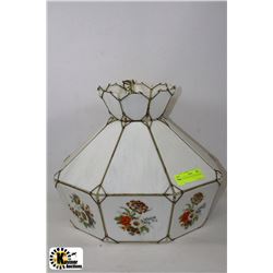 VINTAGE MILK GLASS CHANDELIER