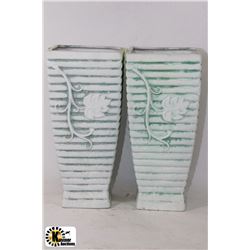 SET OF 2 GREENLEAF PLANTERS/VASES
