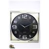 Image 1 : NEW 18" MODERN SILVER TONE WALL CLOCK
