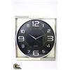 Image 1 : NEW 18" MODERN SILVER TONE WALL CLOCK