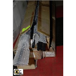 FOUR BOXES OF ASSORTED STEEL STAIR RAILINGS