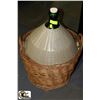 Image 1 : VINTAGE WINE MAKING BOTTLE WITH WICKER & PLASTIC