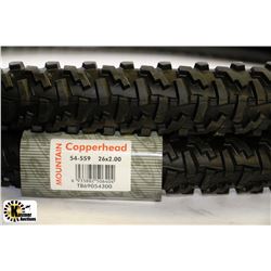 CST COPPERHEAD BICYCLE TIRES X2