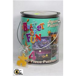 BUCKET OF FUN, 4 JIGSAW PUZZLES
