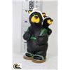Image 1 : SNOW SHOE W/BABY BEAR FIGURINES FROM BEARFOOTS
