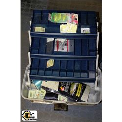 FLAMBEAU TACKLE BOX WITH HOOKS & ACCESSORIES