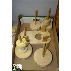 TWO CURLING & HAIR BLOWER HOLDERS WITH PAIR OF