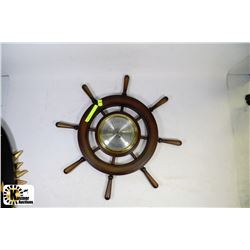 SHIP WHEEL STYLE BAROMETER