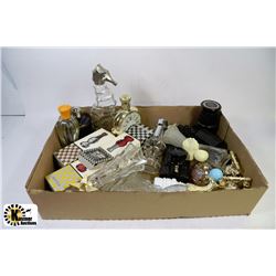 FLAT OF COLLECTIBLE AVON BOTTLES