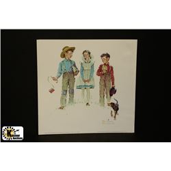 NORM ROCKWELL COUNTRY KIDS PRINTS 8 PRINTS