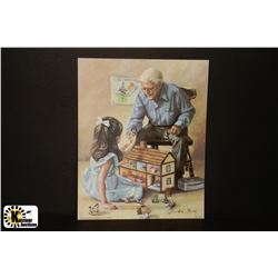 6 PRINTS OF SUSAN KUSK PLAYTIME WITH GRANDPA