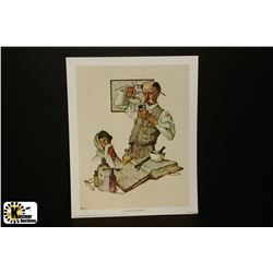 6 PRINTS OF NORMAN ROCKWELL DOCTORS VISIT