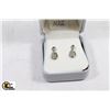 Image 1 : #102-ST.SILVER DIAMOND EARRINGS WITH COA