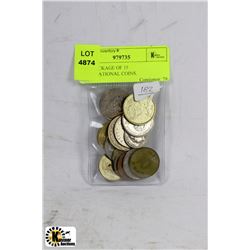 #182-PACKAGE OF 15 INTERNATIONAL COINS.