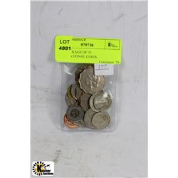 #177-PACKAGE OF 15 INTERNATIONAL COINS.