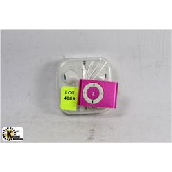 NEW BELT CLIP MP3 PLAYER W/ NEW EARBUD HEADPHONES