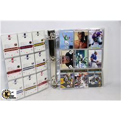 COLLECTION OF NFL FOOTBALL CARDS ONE BINDER