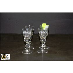 SET OF MINI CRYSTAL WINE GLASSES