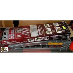 PAIR OF 7' ARCHED STEEL FOLDING RAMPS