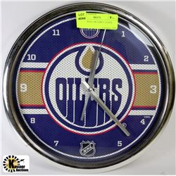 OILERS WALL OR TABLE  CLOCK