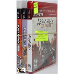 LOT OF NEW 3 PS3 GAMES INCLUDING TONY HAWK,SHRED,