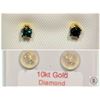 Image 1 : #2-10K GOLD BLUE DIAMOND(0.19CT) EARRINGS