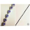 Image 1 : #3-STERLING SILVER SAPPHIRE(6.30CT) BRACELET