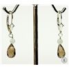 Image 1 : #6-STERLING SILVER SMOKEY TOPAZ EARRINGS