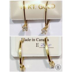 #10-14K GOLD DIAMOND(0.20CT) EARRINGS