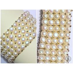 #12-FRESHWATER PEARL BRACELET - COMES WITH COA