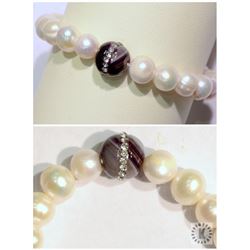 #14-FRESHWATER PEARL BRACELET - COMES WITH COA