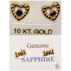 #15-10K GOLD SAPPHIRE EARRINGS