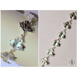 #16-STERLING SILVER MAPLE LEAF BRACELET