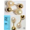 Image 1 : #18-10K GOLD FRESHWATER PEARL 2-IN-1 REVERSIBLE