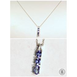 #23-10K GOLD TANZANITE(0.6CT) PENDANT WITH CHAIN
