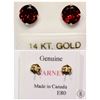 Image 1 : #25-14K GOLD GARNET EARRINGS