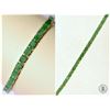 Image 1 : #26-STERLING SILVER EMERALD(8.0CT) TENNIS BRACELET