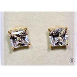 #29-14K GOLD CUBIC ZIRCONIA EARRINGS