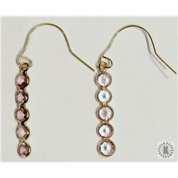 #40-14K GOLD PINK SAPPHIRE(1.50CT) EARRINGS