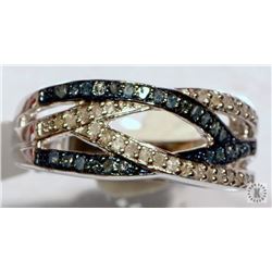 #49-STERLING SILVER DIAMOND(0.51CT) RING