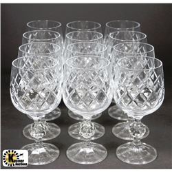 LOT OF 12 CRYSTAL SHERRY GLASSES