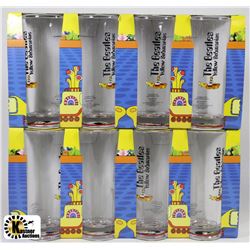 8 BEATLES "YELLOW SUBMARINE" DRINKING GLASSES