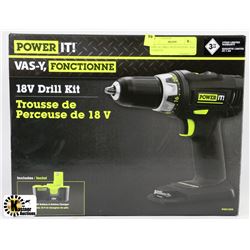 NEW 18V DRILL WITH BATTERY AND CHARGER