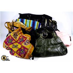 BOX WITH 8 HANDBAGS INCL. GENUINE STEVE