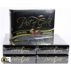 LOT OF 5 POT OF GOLD CHOCOLATES AS THEY COME