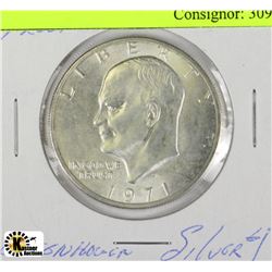 US 1971 "S" EISENHOWER PROOF SILVER DOLLAR